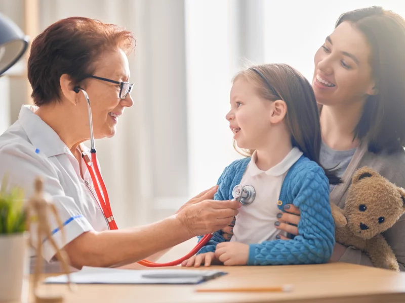 A young child at a doctor’s appointment